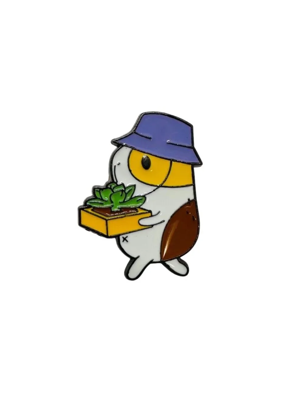 ✨Cuy Andes Guinea Pig Pet Succulent Gardener Animal Enamel Pin With Hat Plant